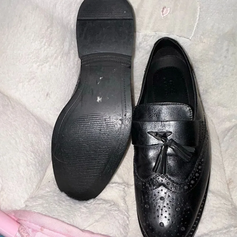 ASOS men’s black tassel dress loafers sz 7